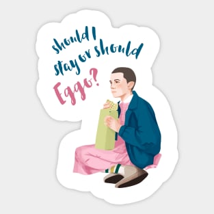 should i stay or should eggo? Sticker